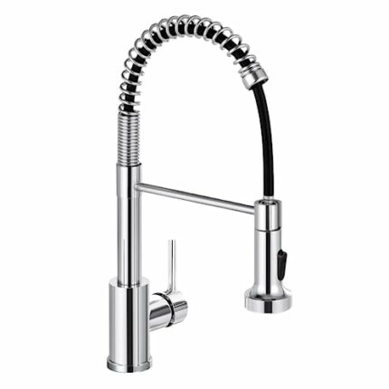 DJS Kitchen Tap,Kitchen Taps with Pull Out Spray,Kitchen Taps Mixer wtih 360 ° Rotating Nozzle,Stainless Steel Kitchen Sink Taps with Dual-Functi