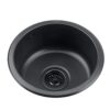 Bath Fixtures Black Round Sink Kitchen 304 Stainless Steel Sink Round Single Sink Bathroom Round Washbasin Washing Vegetables And Dishwashing Poo