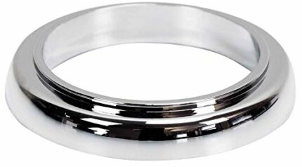 Kitchen Faucet Base Ring + Gasket Under Tap Washer Rosette Chromed Plastic