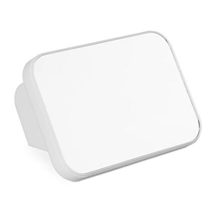 Relaxdays Tilting Cosmetics Mirror, Travel Vanity Mirror for Shaving, Plastic Frame, White