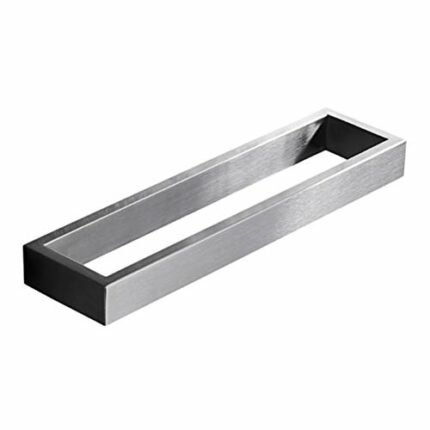N/A Wire Drawing Towel Rack 304 Stainless Steel Bathroom Thickened Square Towel Bar Bathroom Single Bar Bathroom