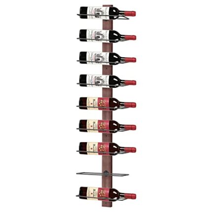 Suhnerbell Wine Rack Wall Mounted, Wall Wine Rack for 9 Wine Bottles Wood Wine Racks for Wall, Wine Holder Wall Mounted Wine Bottle Racks for Kit
