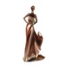 European Nordic Style Wine Rack Folding Fan Beauty Girl Statue Resin Figurines Champagne Bottle Holder Desktop Decor Resin Wine Rack