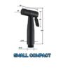 Black Small Compact Bidet Douche shattaf Sprayer with Black Hose 1.5 m Cloth Diaper Sprayer Bathroom Handheld Bidet Toilet Stainless Steel Tap Sp