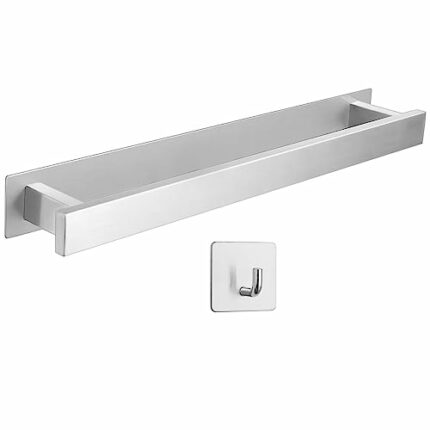 Towel Rail, TANICE Self Adhesive Towel Rail, Stainless Steel Toweler Holder, 40cm/15.75in Stick On Towel Rail for Bathroom Kitchen