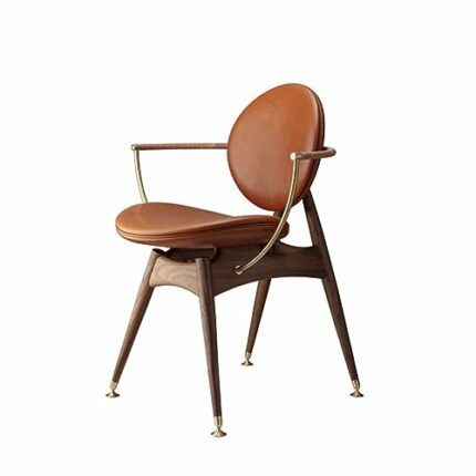 LXXSH Simple Dining Chair Solid Wood Designer Hotel Chair Restaurant Relax Armchair Home Furniture