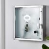 Zeller 13890 Key Cabinet 30 x 6 x 30 cm Glass and Stainless Steel