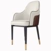 dining chair Kitchen Dining Room Furniture Chairs Living Room Armchairs Modern Leather High Back Padded Soft Seat Dining Chairs with Metal Legs,K