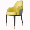 dining chair Kitchen Dining Room Furniture Chairs Living Room Armchairs Modern Leather High Back Padded Soft Seat Dining Chairs with Metal Legs,K