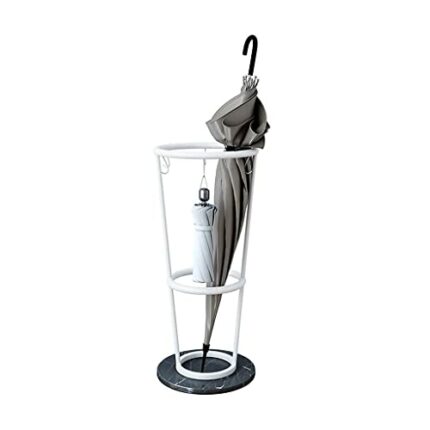 SEYFI Umbrella Stand Umbrella Holder Wrought Iron Umbrella Stand Nordic Marble Base Storage Rack Umbrella Rack Hotel Villa Lobby Umbrella Storage