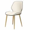 dining chair Kitchen Dining Room Furniture Chairs Modern Minimalist Restaurant Backrest Dining Chairs Water Proof PU Leather Side Chair With Meta