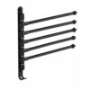Towel Shelf,Wall Mounted Towel Rail,Towel Holder,Towel Rack,Swing Out Towel Bar Black Finish/Modern Racks for Bathroom or Kitchen, Metal Towel Ba