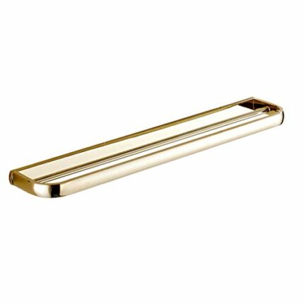 HIGOH Towel Rack Copper Towel Rails,Double Bar Bathroom Rack Towel Bar,Wall-Mounted Chrome Plated Towel Holder,Storage Shelf Bathroom Hardware