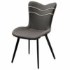 dining chair Kitchen Dining Room Furniture Chairs Faux Matte Suede Leather Dining Chairs Living Room Bedroom Kitchen Backrest Chair (Color : Dark