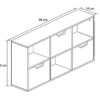AC Design Furniture Shelf, Wood, White, 58 x 39 x 18 cm