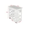 DINGZZ 4 Tier Storage Trolley Cart Kitchen Organizer Bathroom Movable Storage Shelf Wheels Household Stand Holder Furniture