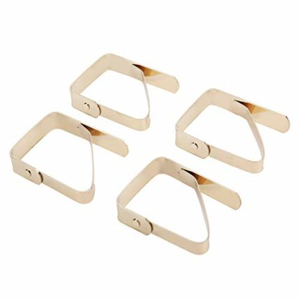 Table Cloth Clips, Gold Table Cloth Holders Good Helper for Activities Rust-proof 5 * 4cm with Stainless Steel