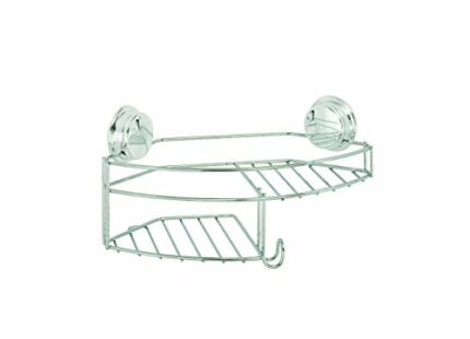 Croydex Rust Free Stick 'N' Lock Plus Combi Basket, Metal, Silver