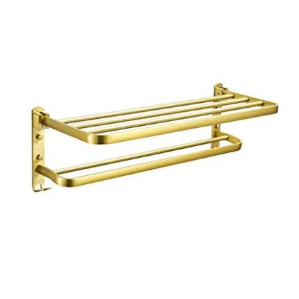HIGOH Towel Rack Bathroom Accessories, Brushed Bathroom Shelf, Towel Rack, Towel Hanger, Towel Holder Bath Hardware Bathroom Hardware
