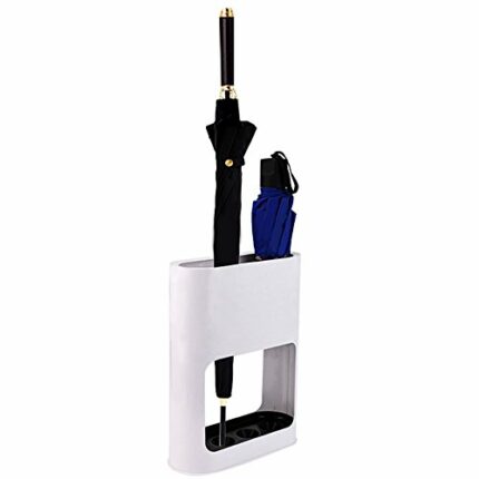 GeLive Small Umbrella Stand Rack Cane Holder with Drip Tray, Space Saving Organizer, Home Office Decor (White)