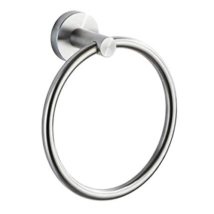 Stainless Steel Towel Ring - Bath Towel Holder Hand Towel Ring 6.29 in/16 cm, Hanging Towel Hanger Bathroom Accessories Contemporary Hotel Square