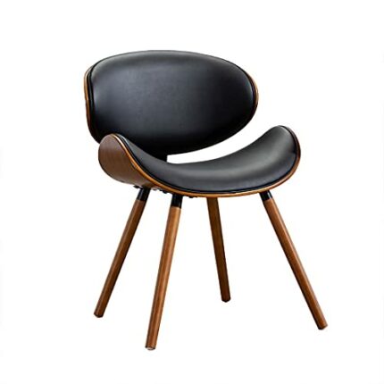 DLOETT European Simple Chair Back, Shape Small Family, Space Saving Practical Solid Wood Leather Dining Chair