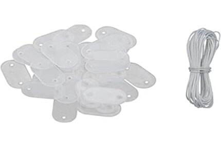 WerkaPro 10681 Fixing Kit for Windscreen with Galvanised Iron Wire and 30 Attachments, White