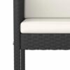 vidaXL Garden Bar Set 5 Piece, Bar Table Set with Cushions, Outdoor Table and Chairs for Patio Terrace, Bistro Table Set Bar Stool, Black Poly Ra