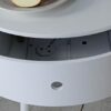 ASPECT Anika Round Bedside/End/Lamp Table With One Drawer,White
