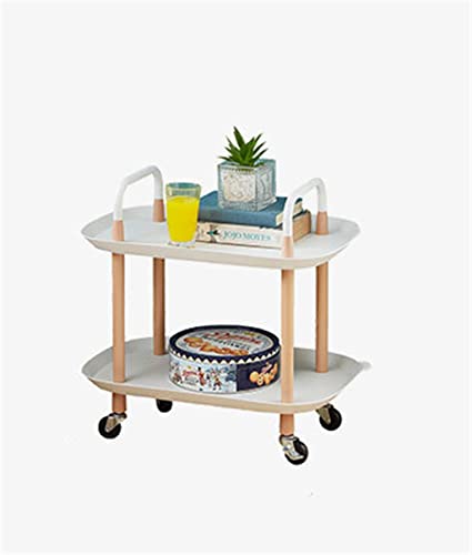 JAHH Home Three-layer Removable Dining Trolley Home Kitchen Storage Shelf Multi-function Utility Metal Cart (Color : D, Size : 1pcs)