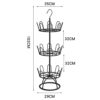 BeShero Revolving Shoe Tree Rack,Metal Revolving Shoe Rack,Round Shoe Storage Stand- Three Tier Home Shoe Organizer - Holds Up to 12 Pairs of Sho