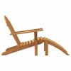 vidaXL 2x Garden Adirondack Chairs with Footrests Armchair Reclining Chair Patio Outdoor Furniture for Fire Pit Beach Poolside Porch Solid Wood T