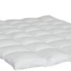 SUFUEE Mattress Topper Small Double 5cm Thick White, Quilted Microfibre Soft, Hypoallergenic with 4 Elasticized Corner Straps - Size SMALL Double