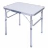 VOBOR Folding Camping Table,Garden Table Side Table Folding Picnic Table Height adjustable,Lightweight and sturdy aluminum alloy 60.2×45×56 cm, E