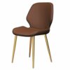 dining chair Kitchen Dining Room Furniture Chairs Modern Minimalist Restaurant Backrest Dining Chairs Water Proof PU Leather Side Chair With Meta