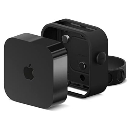 elago Multi Mount Compatible with Apple TV 4K 3rd Generation (2022) - 3 Mounting Options : Magnet, Screw, Strap, Easy Installation, Prevents over