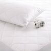 Cuddledown 100% Pure Cotton Quilted Mattress Protector - Anti-Allergy, Machine Washable (Cot Size 60x120cm)