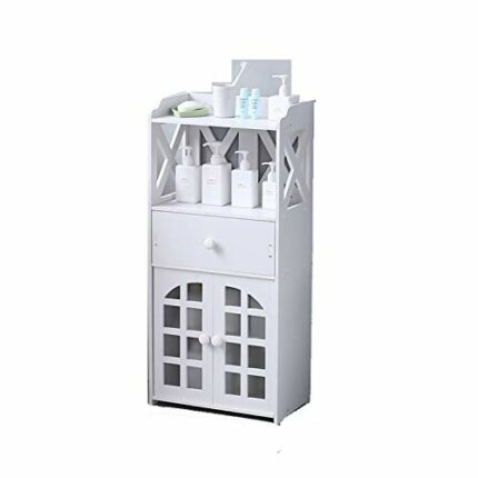 DINGZZ Floor Standing Bathroom Cabinet Storage Home Furniture Washbasin Shower Corner Shelf Rack for Plants Sundries Storage Organizer