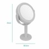 Anika 67039 LED Vanity Mirror | Bathroom/Makeup/Bedroom Mirror | 360° Swivel Rotation | 5 x Magnification | Grey Colour | Battery Operated | 31cm
