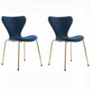dining chair Kitchen Dining Room Furniture Chairs Dining Chairs Set Of 2 With Metal Legs Velvet Seat And Backrests Kitchen Living Room Lounge Cha