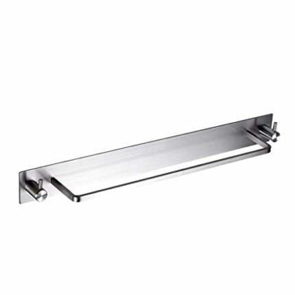 DINGZZ Heavy Duty Commercial Grade Stainless Steel Total Length Bathroom Towel Bar, Hanging