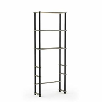 Furinno Bathroom Storage, Wood, French Oak Grey/Black, one size