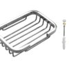 VIBORG Solid Extra-thick Sus304 Stainless Steel Wire Wall Mount Mounted Bathroom Bath Shower Soap Bar Basket Dish Shelf Holder Caddy (Polished mi