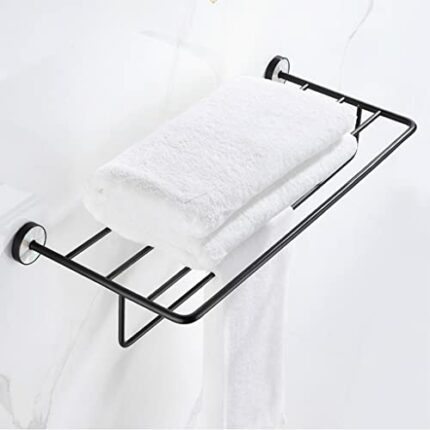 HIGOH Towel Rack Bath Towel Rack, Light Bathroom Towel Holder, Nordic Bathroom Rack Toilet Home Bathroom Hardware