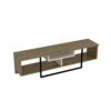DECOROTIKA Asal 150 cm Wide TV Unit Media Console for TVs up to 65 inch (White and Black)