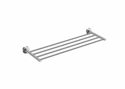 COSMIC - Bathroom Towel Rail | Chrome Finish | Easy Installation - Fixes with Screws | Dimensions 60.6 x 19.9 x 5 cm