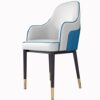 dining chair Kitchen Dining Room Furniture Chairs Living Room Armchairs Modern Leather High Back Padded Soft Seat Dining Chairs with Metal Legs,K