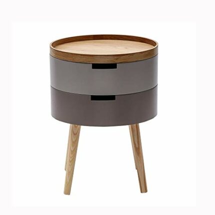 FRDTSG Bedroom Small Simple Bedside Table Nordic Children’s Room Locker, Round Bedside Table