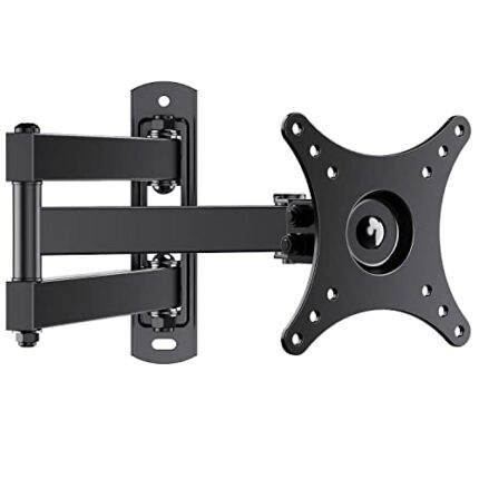 Perlegear TV Wall Bracket for Most 10-32 inch TVs or Monitors up to 20kg, Full Motion TV bracket Swivels Tilts Extends Rotates, Fits VESA 50x50mm