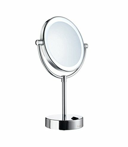 Smedbo Outline Shaving/Make-up Mirror LED Battery, Brass/Copper/Zinc Alloy, Polished Chrome